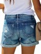 Denim Shorts for Women Mid Rise Ripped Jean Shorts