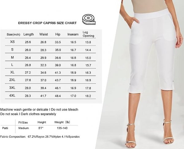 Ladies Cropped Wear Stretch High Waisted Navel Work Leggings with Pockets