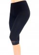 Women's Ultra Thin Stretch Cropped Leggings Black Lace Trim