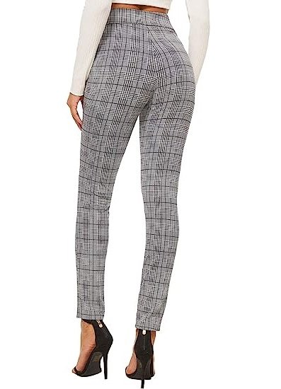 Women's Casual Skinny Leggings Stretchy High Waisted Work Pants