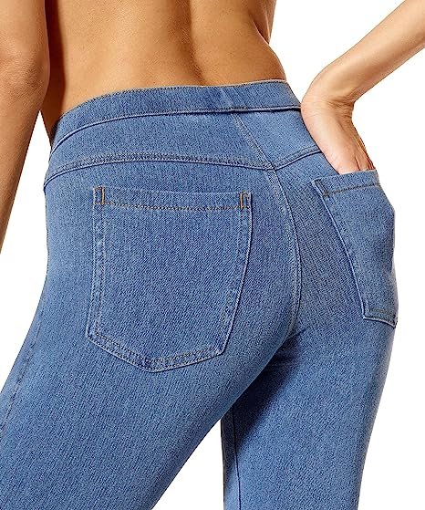 Women's Classic Denim Capri Legging with Pockets