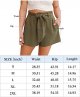 Women's High Waist Linen Shorts Summer Beach Paper Bag Shorts