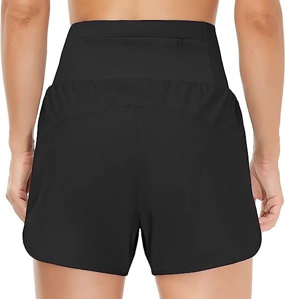 Women's High Waist Athletic Shorts 4 Inch Lined Quick Dry Running Gym Shorts