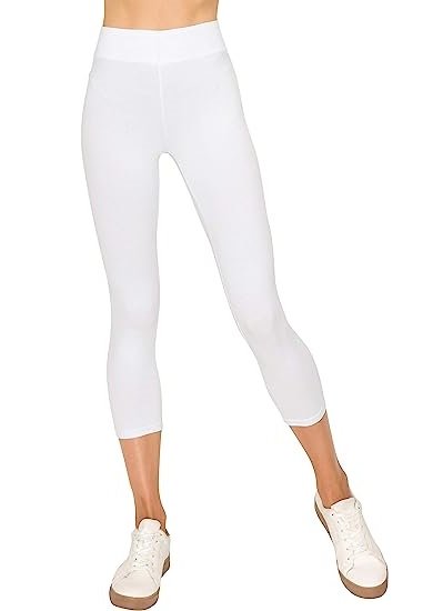 Cotton Spandex Basic Leggings Pants-Jersey Full/Capri Regular/Plus Size