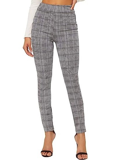 Women's Casual Skinny Leggings Stretchy High Waisted Work Pants