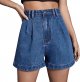 Women's High Waist Straight Shorts Casual Loose Denim Shorts
